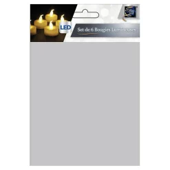 Lot de 6 bougies chauffe-plats led blanc - feeric lights & christmas
