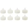 Lot de 8 bougies chauffe-plats led pailletées blanc - feeric lights & christmas