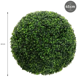 Lot de 2 boules de buis plantes en plastique ML-Design 45 cm de diamétre aspect naturel réaliste