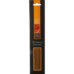 Lot de 20 bâtons d'encens - ambre - Atmosphera