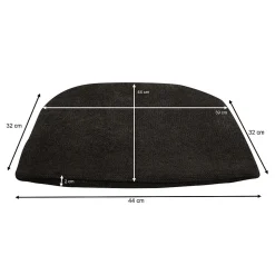 Lot de 4 coussins d'assise AZARA antidérapants noirs