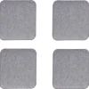 Lot de 4 coussins d'assise ROMEO, en feutre gris