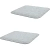 Lot de 2 coussins d'assise carrés GRACE, en feutre gris