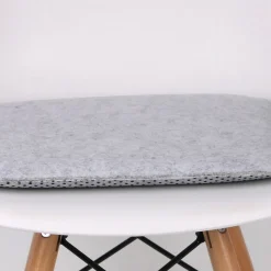 Lot de 2 coussins d'assise carrés GRACE, en feutre gris