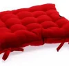 Lot de 2 Coussins de chaise en coton bordeaux, 38 x 38 cm