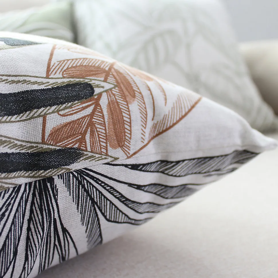 Lot de 2 Coussins déhoussables, carré 40x40cm, Multicouleur, Motif Jungle Tropical, Collection Mambo, CMADECO