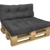 Lot de 2 Coussins pour palettes en bois gris VOUNOT