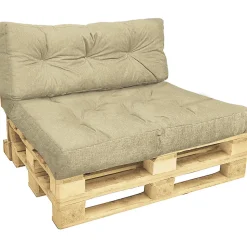 Lot de 2 Coussins pour palettes en bois beige VOUNOT
