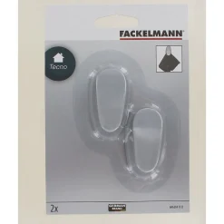 Lot de 2 crochets adhésifs à pince Fackelmann Tecno
