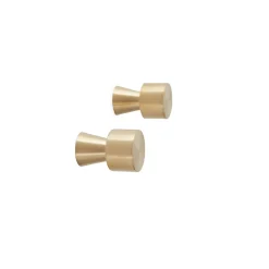 Lot de 2 crochets marron L2,5xh3,5cm