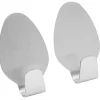 Lot de 2 crochets muraux adhésifs en inox Fackelmann Tecno