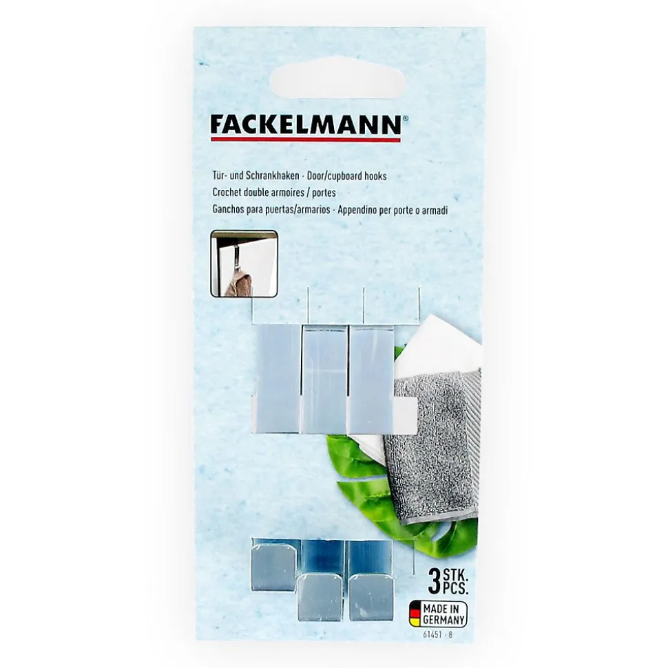 Lot de 3 crochets pour porte et placard Fackelmann Tecno