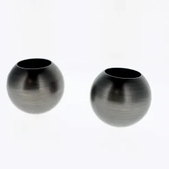 Lot de 2 Embouts Boule pour tringles à rideaux de Diam. 28mm en Carbone - BOULET