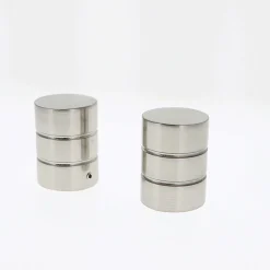 Lot de 2 Embouts Cylindre pour tringles à rideaux de Diam. 28mm en Nickel Mat - BOULET