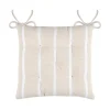 Lot de 4 galettes de chaise 5 points 40x40 St Trop blanc coton