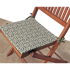 Lot de 4 galettes de chaise carrées kaki 40x40cm pour un intérieur chic et confortable