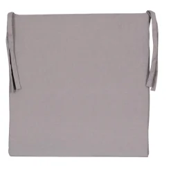 Lot de 2 galettes de chaise carrées 40x40cm en gris
