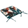 Lot de 4 galettes de chaise extérieur Feuilles 38x38 cm