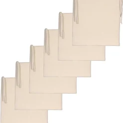 Lot de 6 galettes de chaise carrées 40x40 cm en coton