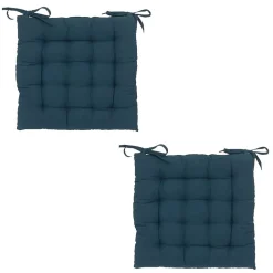 Lot de 2 galettes de chaise matelassées en coton