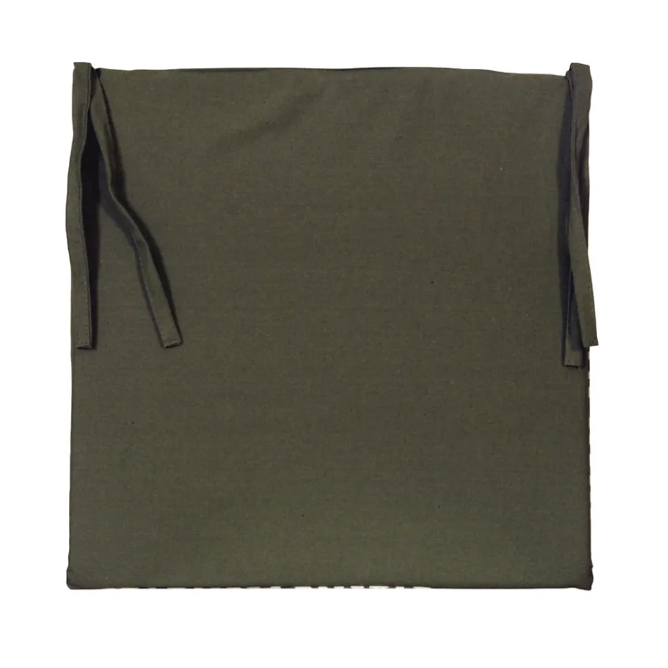 Lot de 2 galettes de chaise carrées 40x40cm en Kaki pour un Confort Élégant
