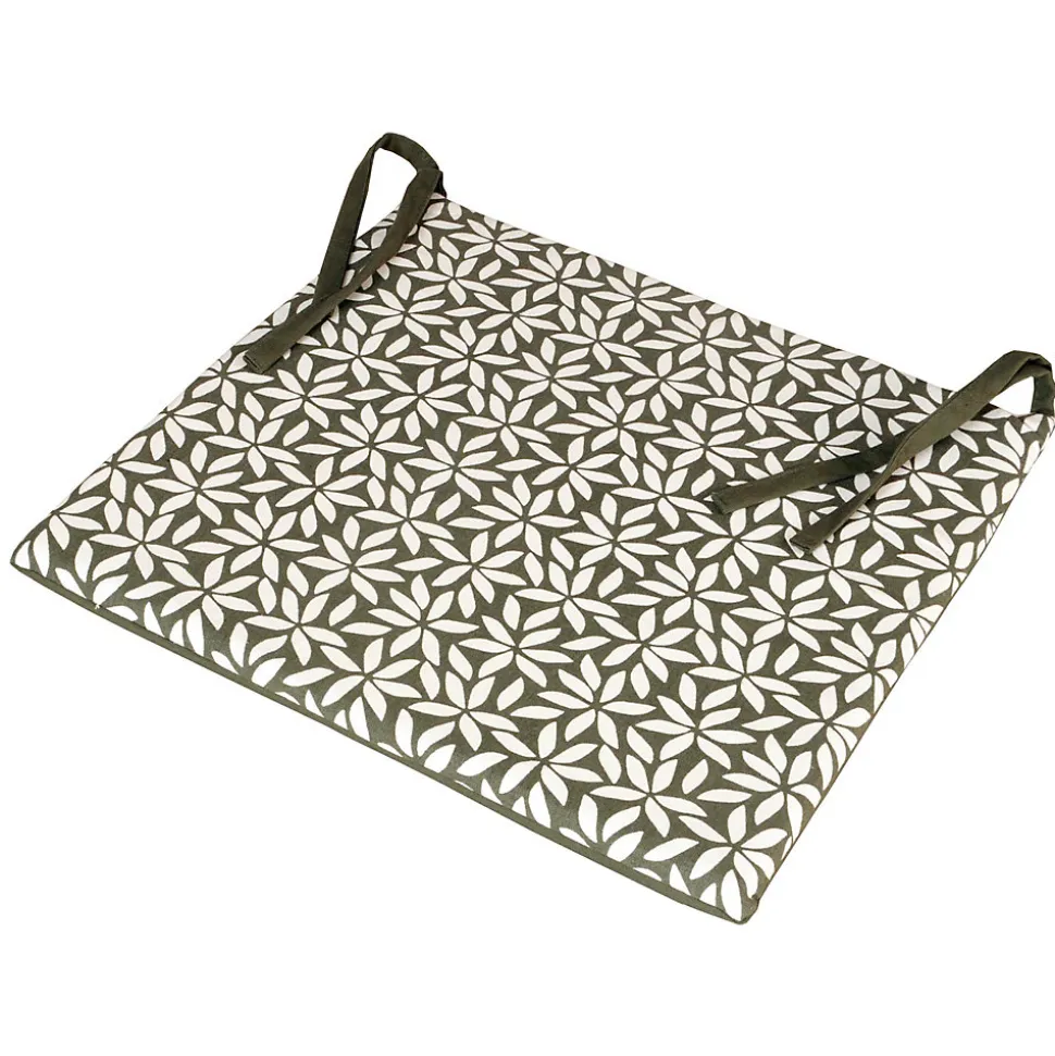 Lot de 2 galettes de chaise carrées 40x40cm en Kaki pour un Confort Élégant