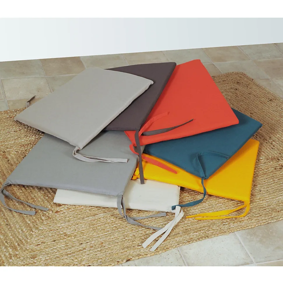 Lot de 2 galettes de chaise carrées 40x40cm en Kaki pour un Confort Élégant