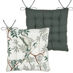 Lot de 4 galettes de chaise à nouettes BOTANYS