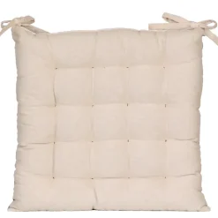Lot de 6 galettes de chaise bicolores 40x40cm - Beige et Gris, Confort et Élégance DYLREV