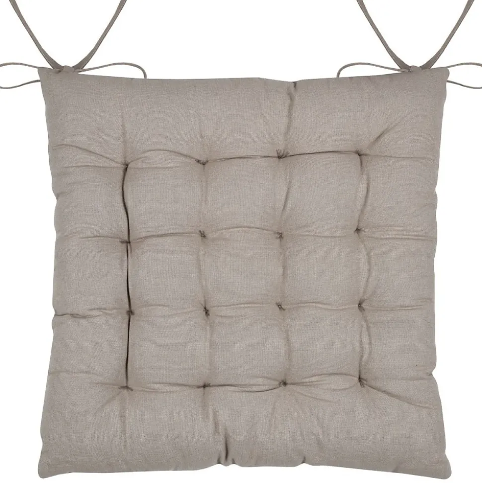 Lot de 4 galettes de chaise réversible coton HEMERA