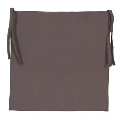 Lot de 6 galettes de chaise carrées 40x40cm en anthracite pour un confort élégant