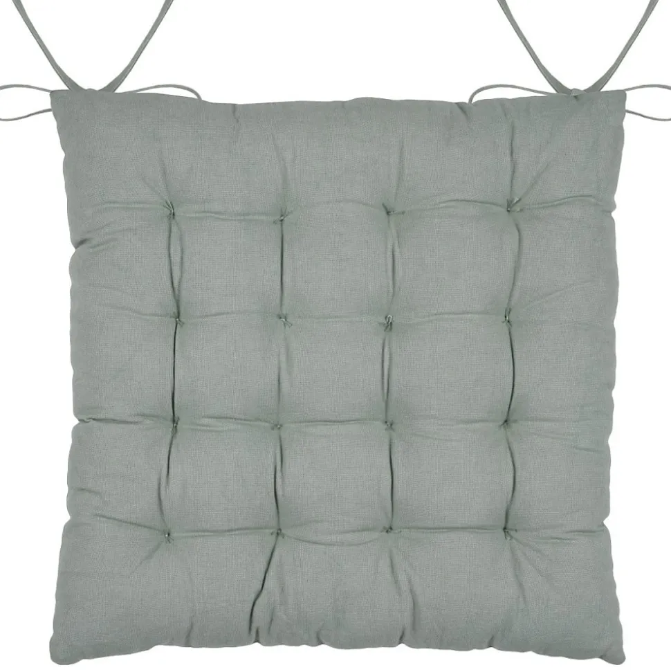 Lot de 4 galettes de chaise réversible coton YUKI