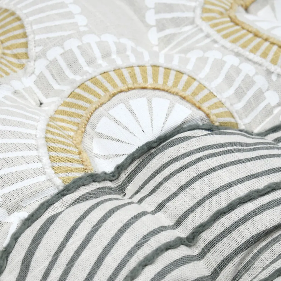 Lot de 4 galettes de chaise réversible coton YUKI
