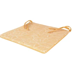 Lot de 6 galettes de chaise carrées 40x40cm en jaune - Confort et Élégance