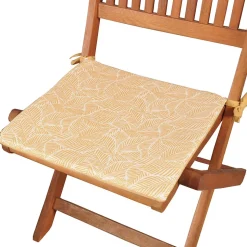Lot de 6 galettes de chaise carrées 40x40cm en jaune - Confort et Élégance
