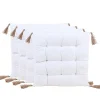 Lot de 4 galettes de chaises blanches 40cm