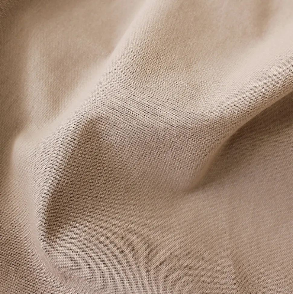 Lot de 6 galettes piquées, carré 38x38cm, beige naturel, avec nouettes, 100% coton, collection Panama, CMADECO