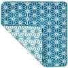 Lot de 2 Housses de coussin carré avec motif graphique - 40x40cm - Bleu canard