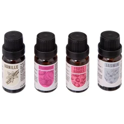 Lot de 4 huiles de fragance - 10ml - Multicolore- Atmosphera