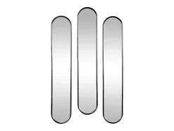 Lot de 3 miroirs ovales en métal - L.23 x H.120 cm - Noir - JAYLEN