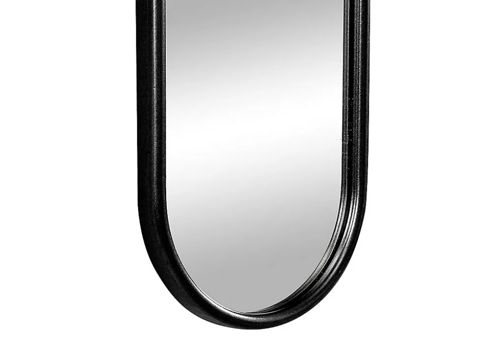 Lot de 3 miroirs ovales en métal - L.23 x H.120 cm - Noir - JAYLEN