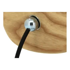 Lot de 2 miroirs pivotants et détachables en bois et métal noir - ZOOM