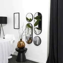 Lot de 4 miroirs ronds et ovales