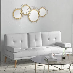 Lot de 4 miroirs ronds muraux dia. 30, 24, 21 cm crochet visserie incluse métal