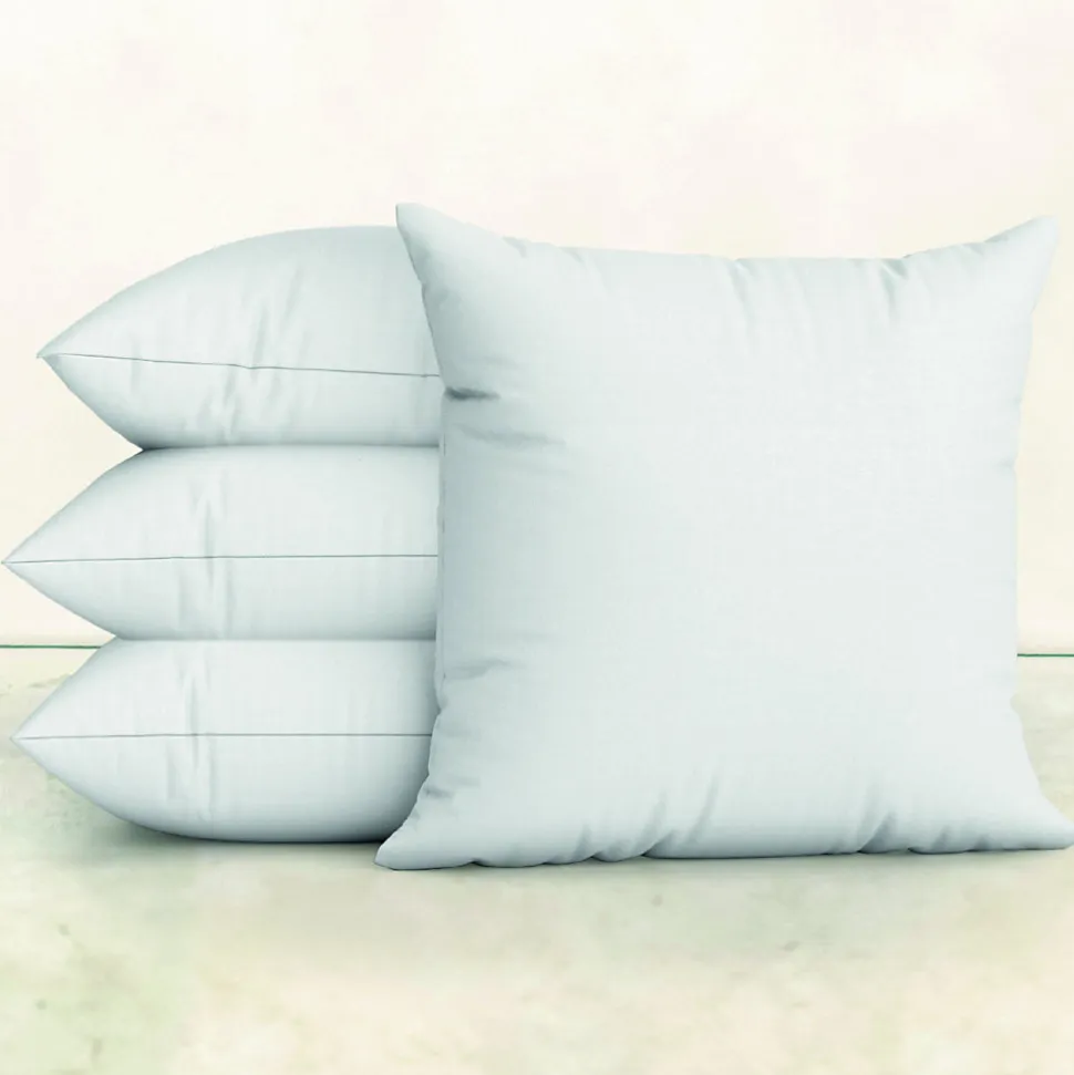 Lot de 4 oreillers, coussins de garnissage - 60 x 60 cm - Blanc - Vivezen