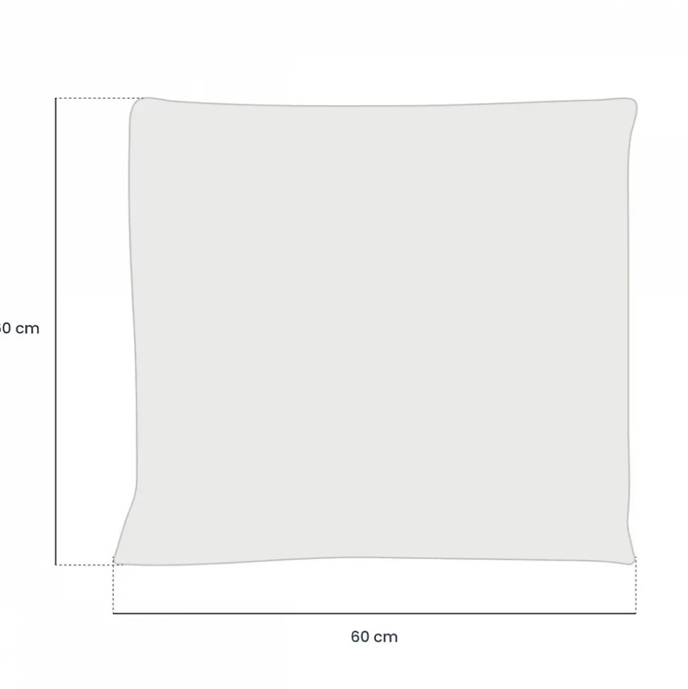 Lot de 4 oreillers, coussins de garnissage - 60 x 60 cm - Blanc - Vivezen