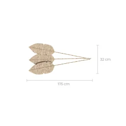 Lot de 3 palmes en jacinthe d'eau et bambou - Major