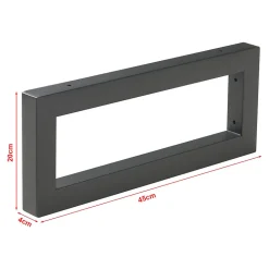Lot de 2 équerres d'étagère Hawangen acier 45 x 20 cm noir en.casa