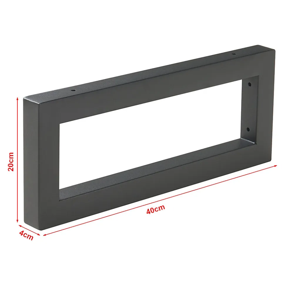 Lot de 2 équerres d'étagère Hawangen acier 40 x 20 cm noir en.casa