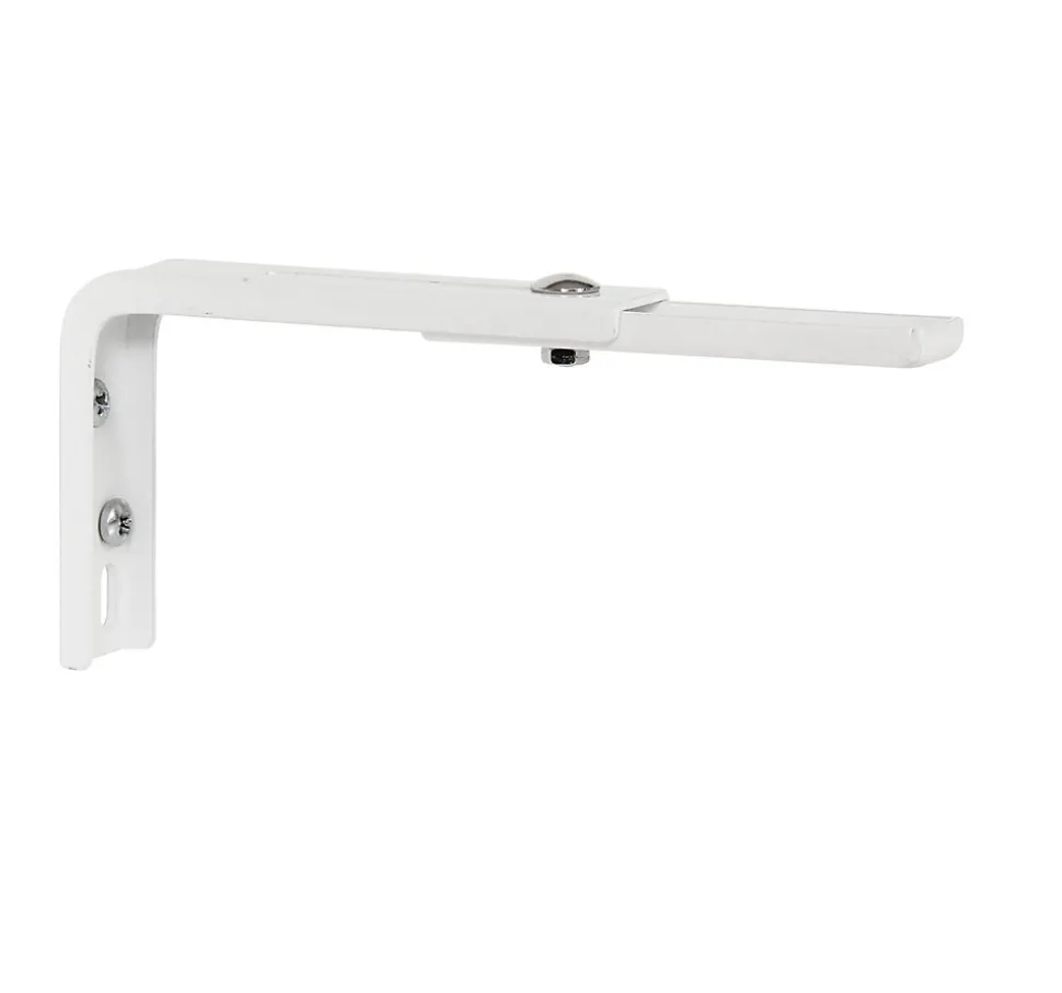 Lot de 2 équerres réglables déport entre 10 et 16,5cm - Blanches